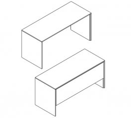 Стол офисный BIU160 Прайм Кашемир / Черный
