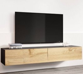 Тумба под ТВ Vigo/Виго RTV180 Дуб Вотан/Чёрный Cama Ширина 180 см