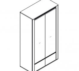 Шафа комбінована SZF2D Гербор Селена 2 дверна ясен сніжний 