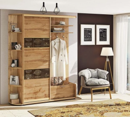 Прихожая-купе 1,4м Модель-3 крашеный высокий глянец однодверный