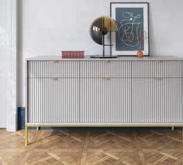 Комод Сірий/Золоті ніжки KSZ154 Nova
