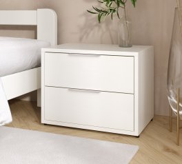 Тумба приліжкова дерев'яна DrevKO Аріна з 2 шухлядами Емаль
