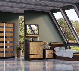 Модульная спальня Ida/Ида Киевский стандарт Венге/Дуб Аппалаччи