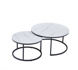 Комплект из двух журнальных столов CT-35 Лоренза касса вайт
