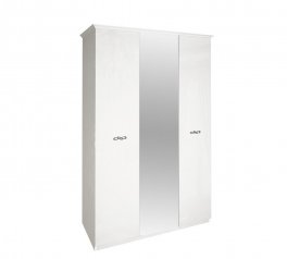 Шкаф 3дв с зеркалом Миромарк Прованс 3 дверный белый 148 см