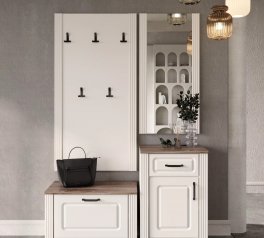 Модульная прихожая ВМК-Украина Канди Белый альпийский / Дуб стирлинг / Белый матовый