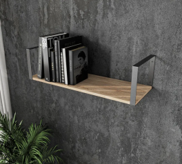 Полиця настінна сонома/чорний XS28