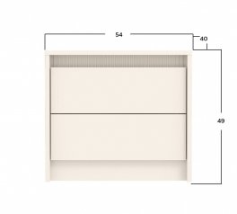 Тумба приліжкова KOM2S Монако Кашемір