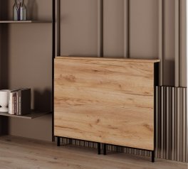 Стол-трансформер Sly/Слай Art in Head Дуб крафт золотой/Чёрные ножки