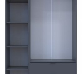 Шкаф для одежды Дорос Гелар графит 2-х дверный/Зеркало 116,5 см