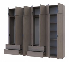 Шкаф для одежды Дорос Лукас канноло 7 дверный 295 см