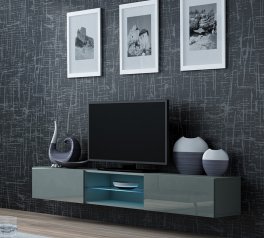 Тумба под ТВ Vigo / Виго RTV180 Серый мат/Серый глянец Cama Ширина 180 см