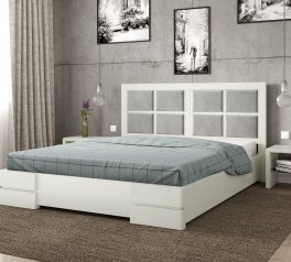 Кровать деревянная с мягкой вставкой ArborDrev Кардинал II Сосна / Бук