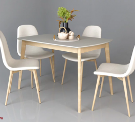 Стіл Exen / Ексен Інтарсіо Сірий Нерозкладний 120 см