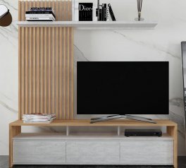 Стенка Нео Дуб крафт золотой / Бетон стайл