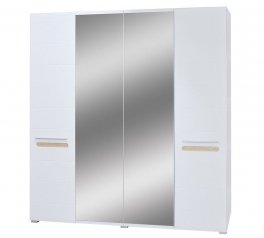 Шкаф 4ДЗ Світ Меблів Бьянко Белый 4 дверный белый глянец 200 см