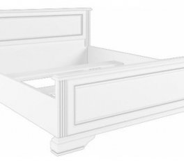 Ліжко двоспальне Гербор 160 Вайт ДСП біле без вкладу