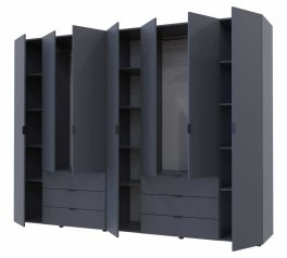 Шкаф Гелар 3+4 Дорос 7 дверный графит 272 см