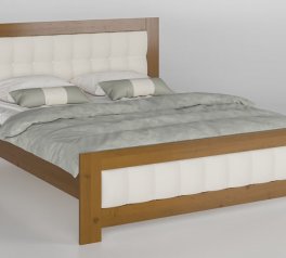 Ліжко двоспальне дерев'яне Явіто Енігма Масив Вільха / Ясен / Дуб 