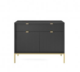 Комод Чорний/Золоті ніжки KSZ104 Nova