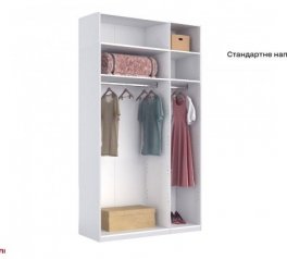 Шкаф 3дв без зеркал Миромарк Бартон 3 дверный белый супермат 137 см