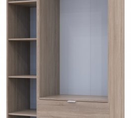 Шкаф Дорос Гелар дуб сонома с Этажеркой 2-х дверный 115,7 см