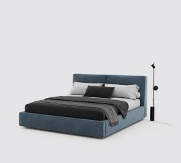 Кровать двуспальная мягкая Woodsoft Toronto / Торонто с подъемным механизмом и нишей для белья