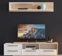 Стенка Медина Нимфея альба/Дуб крафт золотой