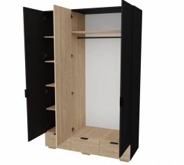 Шкаф С-103 Neman Сканди 3 дверный графит 142 см