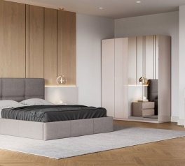 Модульная спальня Lilu/Лилу Миромарк Глянец Кашемир