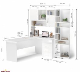 Стол угловой с надстройкой и эркером