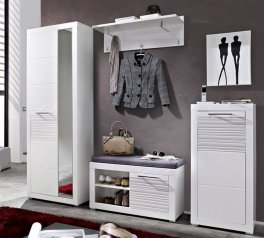 Модульний передпокій ВМК-Україна Флеймс Білий / Білий глянець