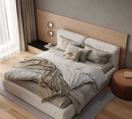 Ліжко двоспальне м'яке Woodsoft Toledo / Толедо