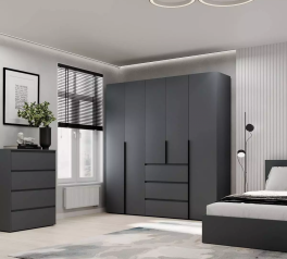 Шкаф распашной комбинированный 5-дверный Art In Head №4 Light 200 см