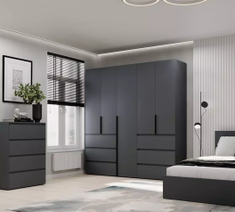 Шкаф распашной комбинированный 5-дверный Art In Head №3 Light 200 см