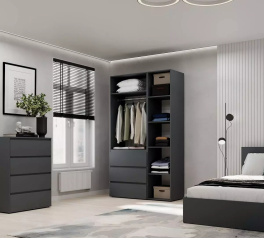 Шкаф распашной комбинированный 3-дверный Art In Head №2 Light 120см