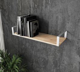 Полка настенная сонома/белый XR28