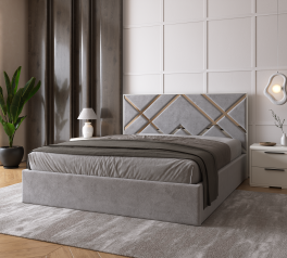 Ліжко дерев'яне з м'якою вставкою DrevKO Нордон 3