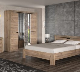 Шкаф 4Д Mebel Service София 4 дверный дуб табако 196 см