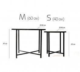 Набор столиков Модерн S+M белый 
