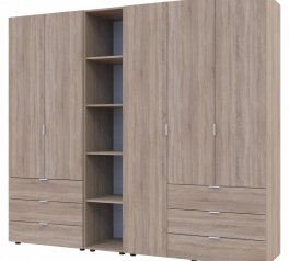 Шкаф Дорос Гелар дуб сонома с Этажеркой 5 дверной 231,9 см