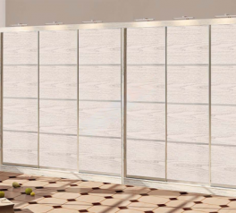 Шафа-купе з 4 частин Комфорт меблі дуб білений 6 дверна 540 см