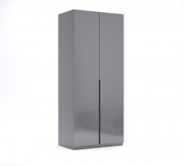 Шафа 2дв Міромарк Тео 2 дверна графіт 90 см