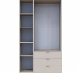 Шкаф Дорос Гелар кашемир с Этажеркой 2-х дверной 115,7 см