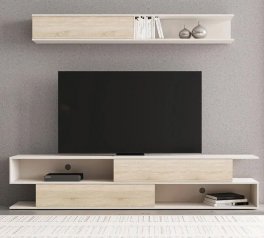 Стенка Брик Кашемир/Дуб сонома