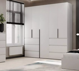 Шкаф распашной комбинированный 5-дверный Art In Head №3 Light 200 см