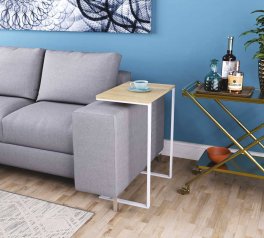 Придиванный стол Fiji Mono Дуб сонома/Белый