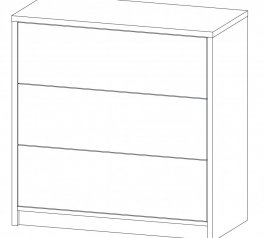 Комод 850 3Ш Айго