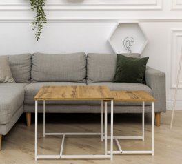 Комплект столиков Квадро S + М дуб