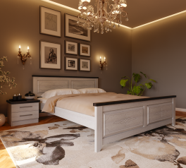 Ліжко двоспальне дерев'яне ЧДК Майя NEW Щит сосна